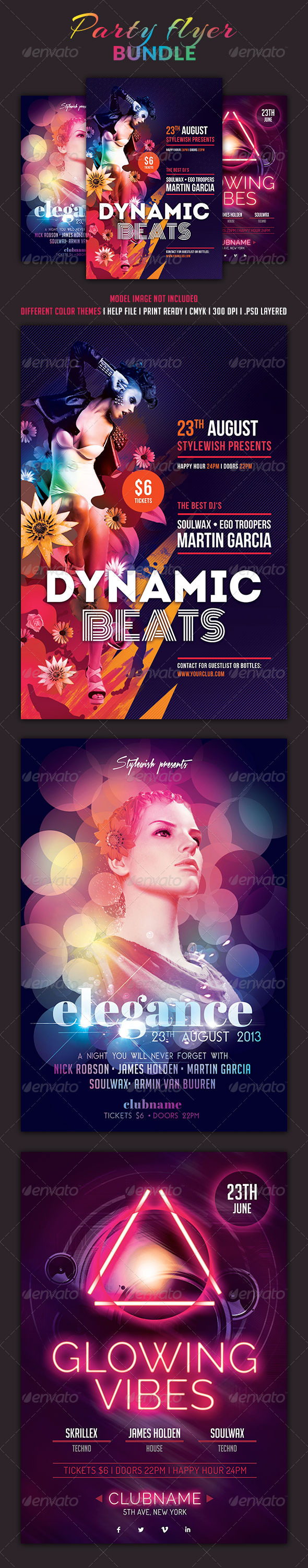 Top Party Flyer Bundle Vol.2 - Clubs & Parties Events