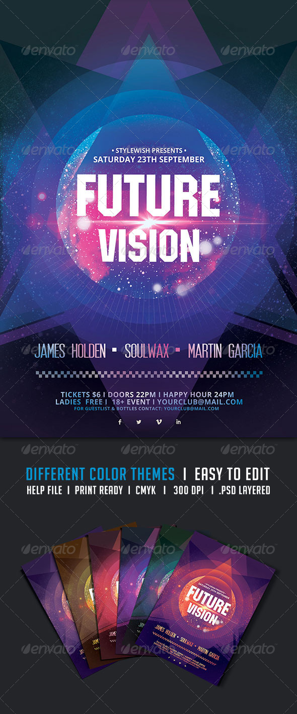 Future Vision Flyer - Clubs & Parties Events