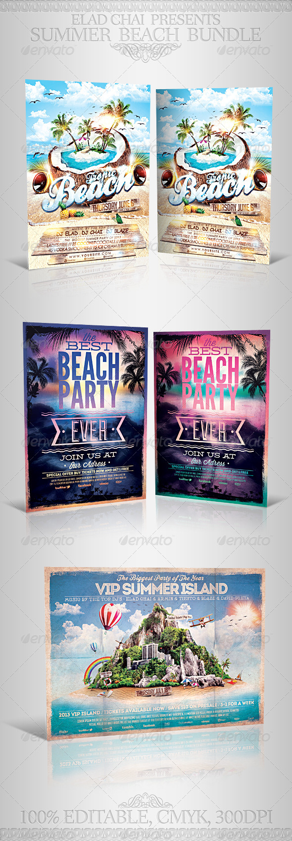 GraphicRiver Summer Beach Party Flyer Bundle 5330375 GraphicRiver Summer Beach Party Flyer Bundle 5330375