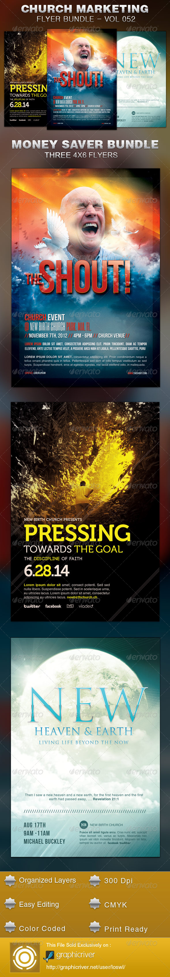 GraphicRiver Church Marketing Flyer Template Bundle Vol 052 5334824 GraphicRiver Church Marketing Flyer Template Bundle Vol 052 5334824