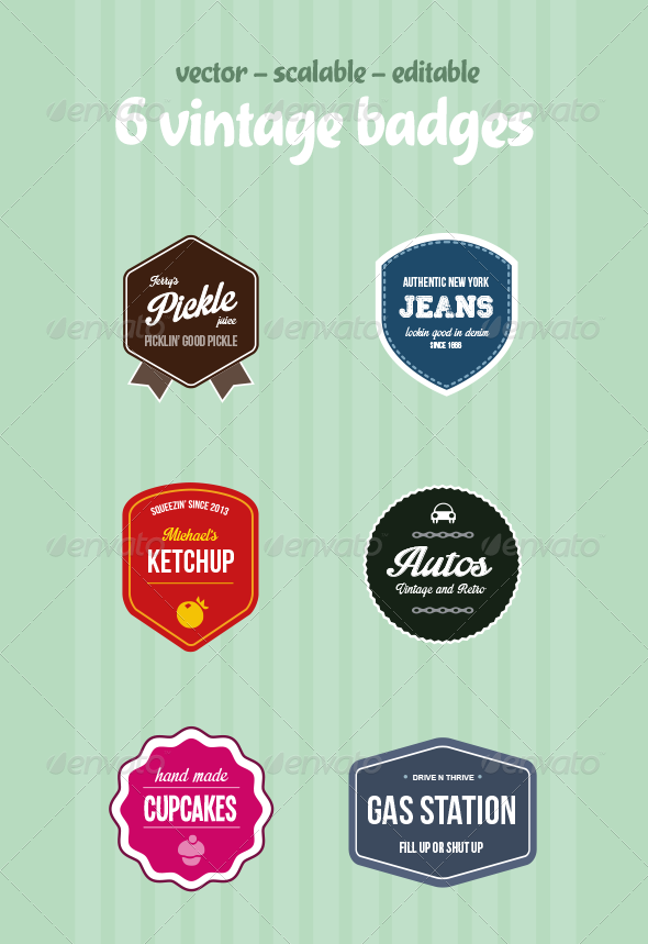 GraphicRiver Vintage Badges 5334883 GraphicRiver Vintage Badges 5334883