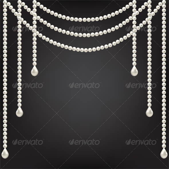 GraphicRiver Black Background with Pearl Decoration 5337143 GraphicRiver Black Background with Pearl Decoration 5337143