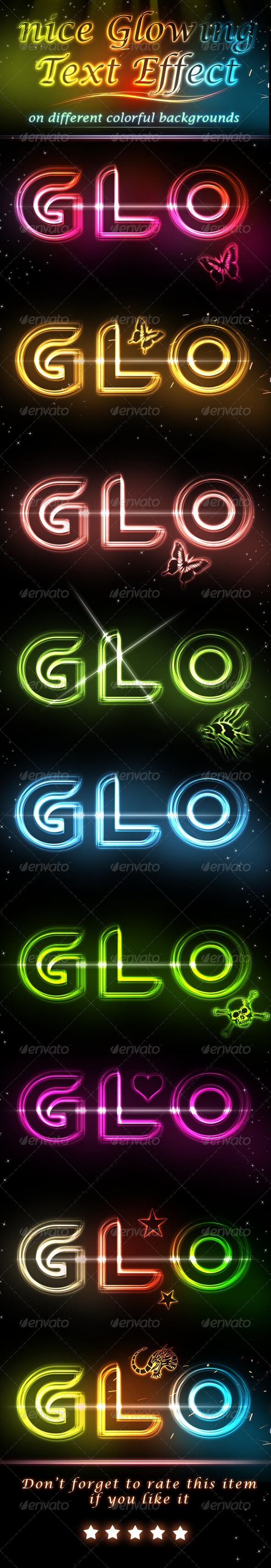 Glowing Light Text Effect V.2 - Text Effects Styles