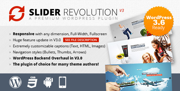 Slider Revolution Responsive WordPress Plugin - CodeCanyon Item for Sale