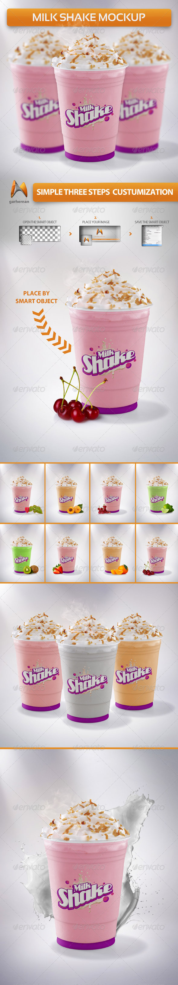 GraphicRiver Milkshake Mockup 5342578 GraphicRiver Milkshake Mockup 5342578