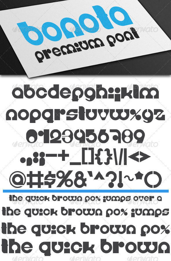 GraphicRiver Bonota Premium Font 5345523 GraphicRiver Bonota Premium Font 5345523