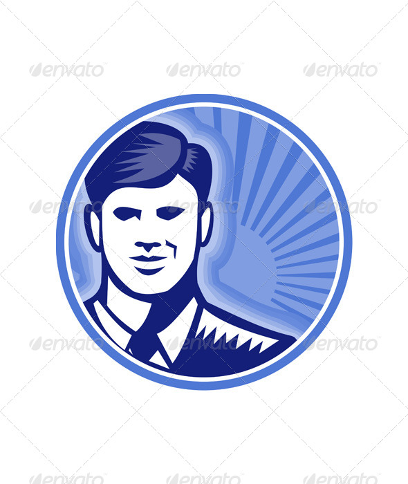 GraphicRiver Businessman Face Front Smiling Woodcut 5347539 GraphicRiver Businessman Face Front Smiling Woodcut 5347539