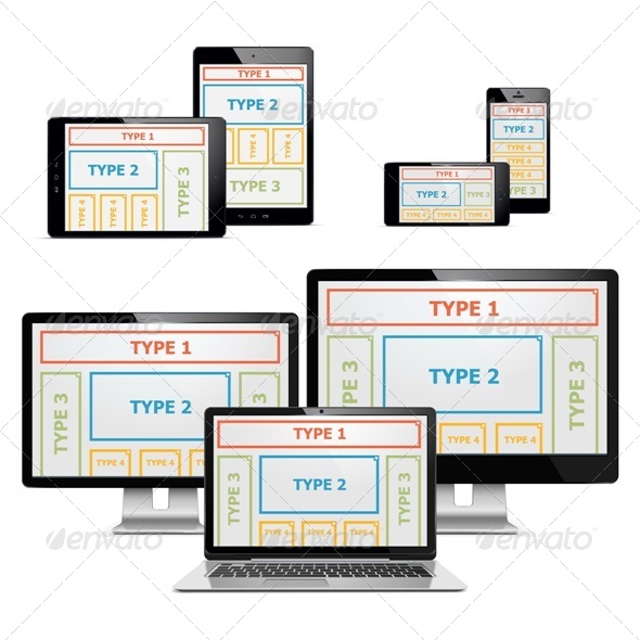 GraphicRiver Vector Computers with Patterns Set 2 5349451 GraphicRiver Vector Computers with Patterns Set 2 5349451