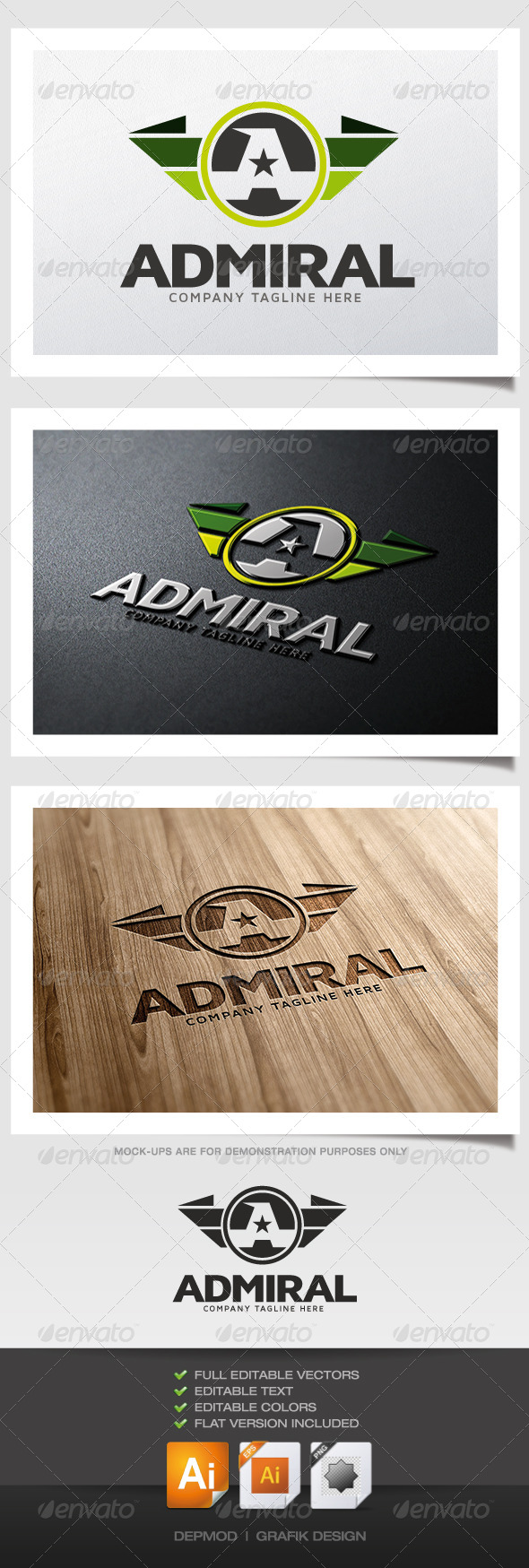 Admiral Logo - Letters Logo Templates