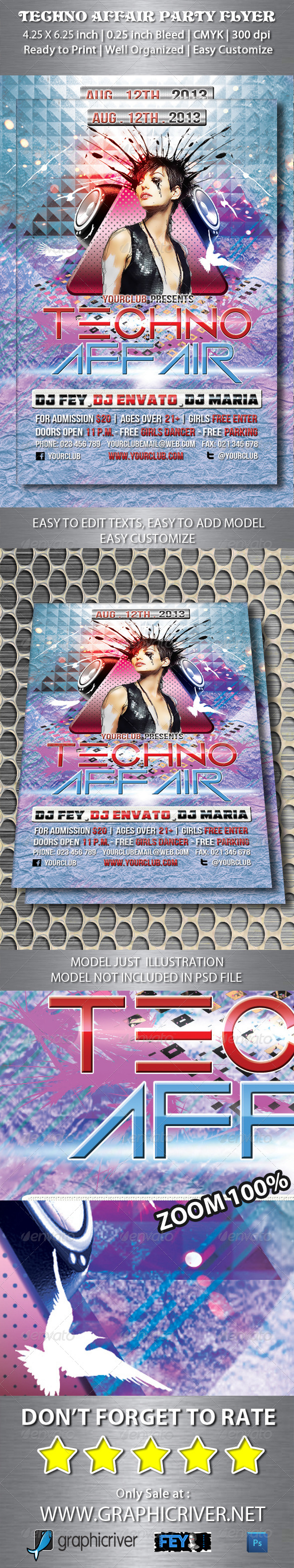 GraphicRiver Techno Affair Party Flyer 5352521 GraphicRiver Techno Affair Party Flyer 5352521