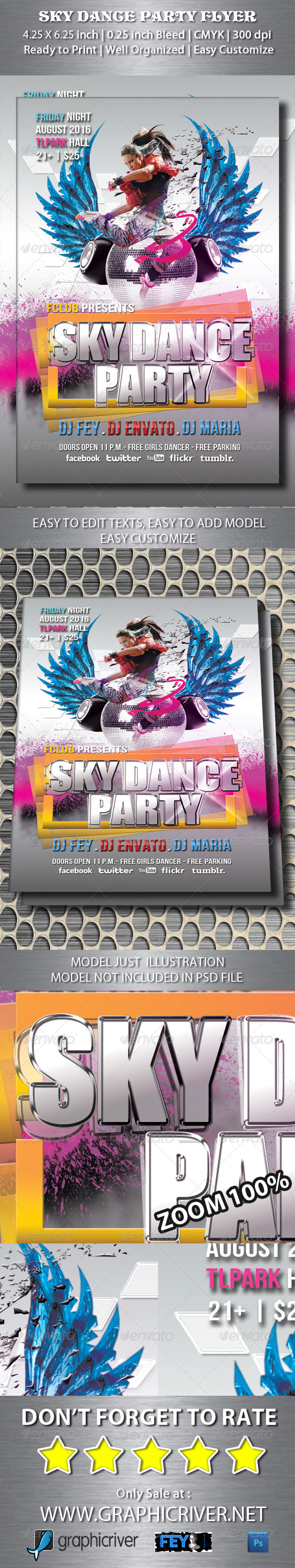 GraphicRiver Sky Dance Party Flyer 5352592 GraphicRiver Sky Dance Party Flyer 5352592