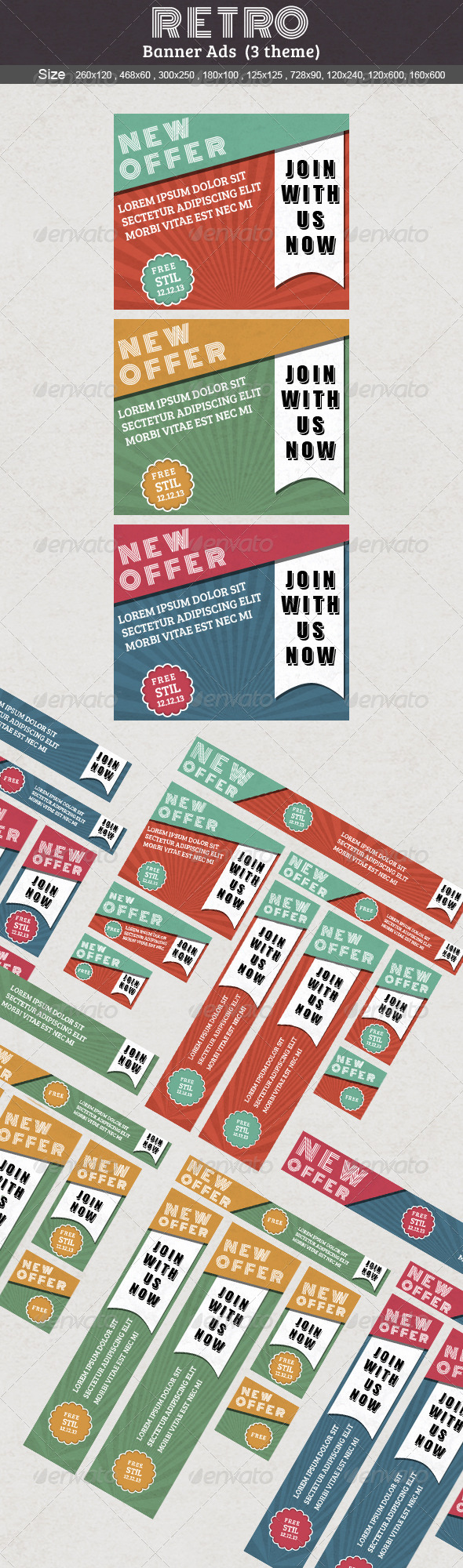 GraphicRiver Retro Web Banner Ads 5356226 GraphicRiver Retro Web Banner Ads 5356226