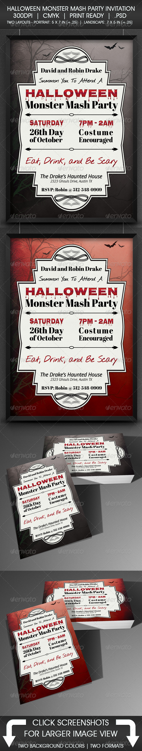 GraphicRiver Halloween Monster Mash party Invitation 5357013 GraphicRiver Halloween Monster Mash party Invitation 5357013