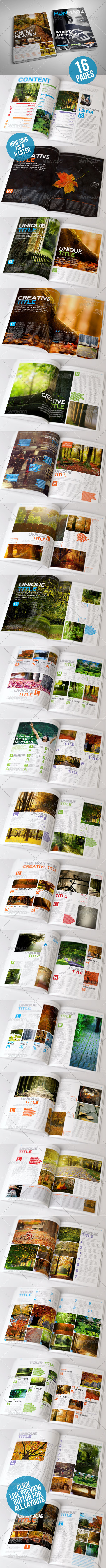 Clean and Simple Magazine Template 44 Page - Magazines Print Templates