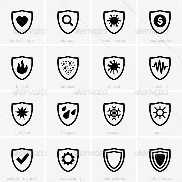 GraphicRiver Protection Icons 5374586 GraphicRiver Protection Icons 5374586