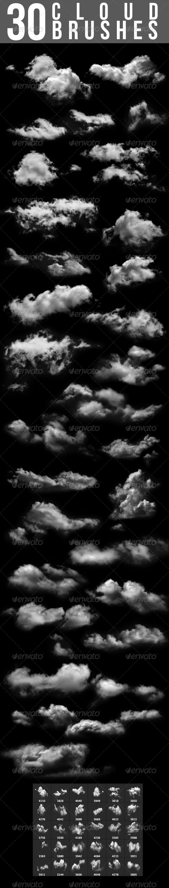GraphicRiver 30 Cloud Brushes 5375842 GraphicRiver 30 Cloud Brushes 5375842
