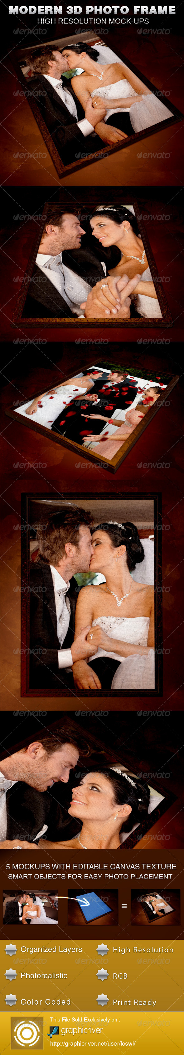 GraphicRiver Modern 3D Photo Frame Mockup Template 5377271 GraphicRiver Modern 3D Photo Frame Mockup Template 5377271