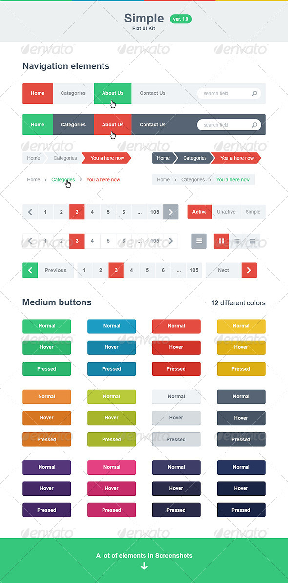 GraphicRiver Simple Flat UI Kit 5378914 GraphicRiver Simple Flat UI Kit 5378914