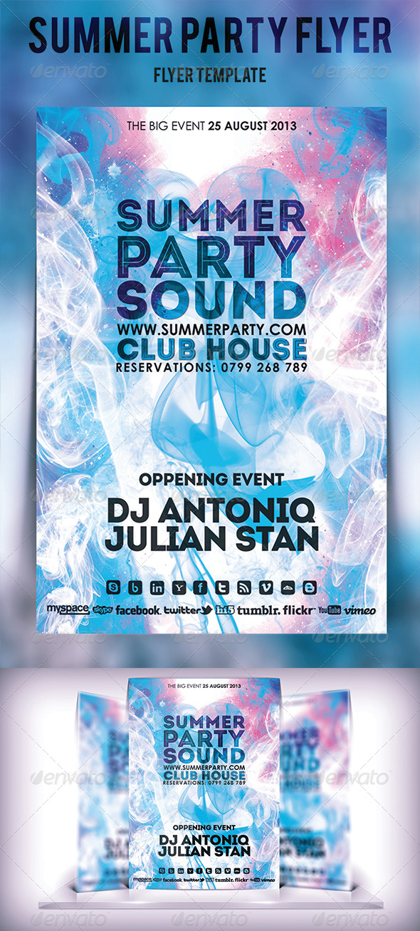 GraphicRiver Summer Party Flyer 5381857 GraphicRiver Summer Party Flyer 5381857