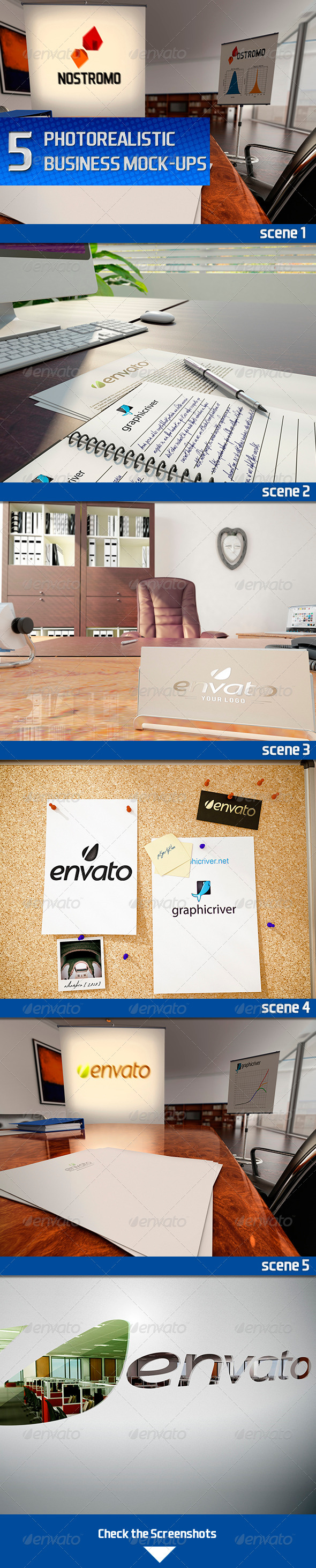 GraphicRiver 5 Photorealistic business scenes Mock-Ups 5336155 GraphicRiver 5 Photorealistic business scenes Mock-Ups 5336155