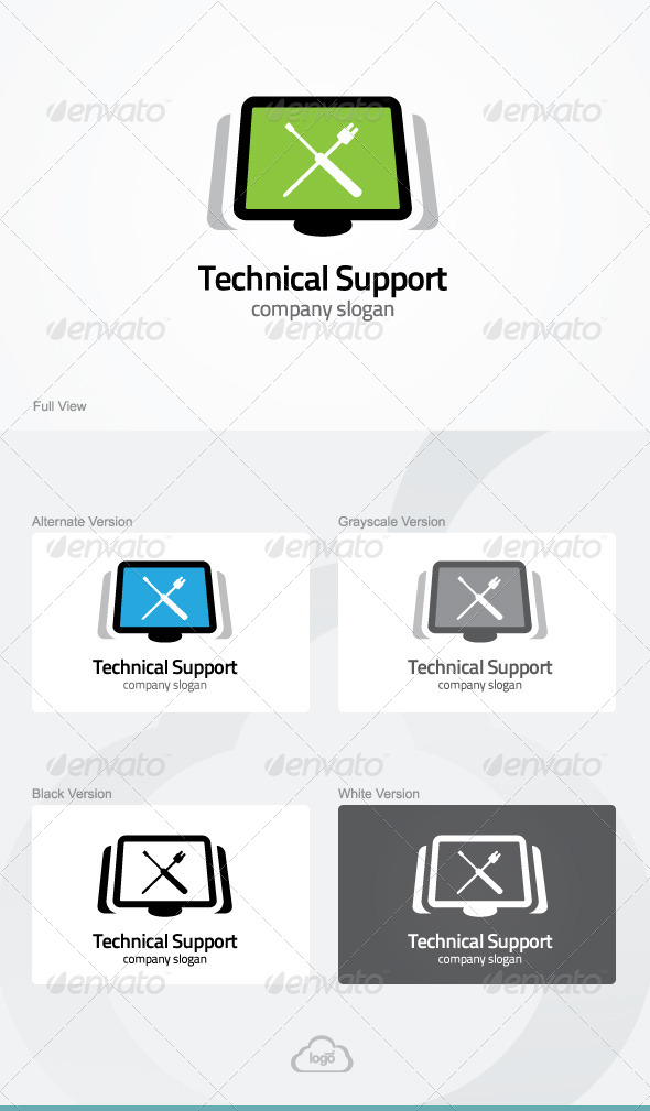 GraphicRiver Technical Support Logo Template 5382484 GraphicRiver Technical Support Logo Template 5382484