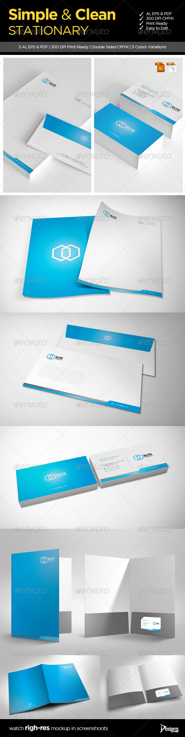 Simple and Clean Stationary 1 - Stationery Print Templates