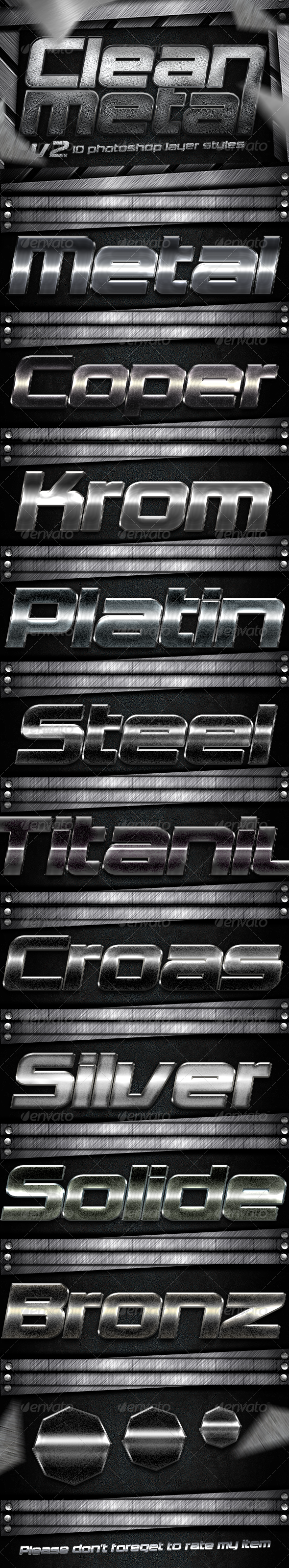GraphicRiver Clean metal Layer styles V2 5384582 GraphicRiver Clean metal Layer styles V2 5384582
