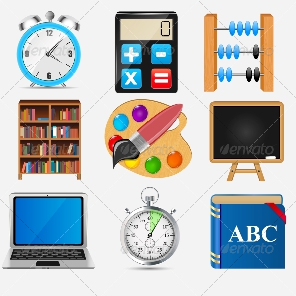 GraphicRiver Different School Icon Vector Illustration Set 2 5385074 GraphicRiver Different School Icon Vector Illustration Set 2 5385074