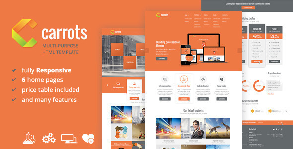 Carrots - Multipurpose Responsive HTML Template - Corporate Site Templates