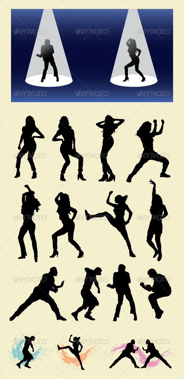 Dancer Silhouettes - People Characters