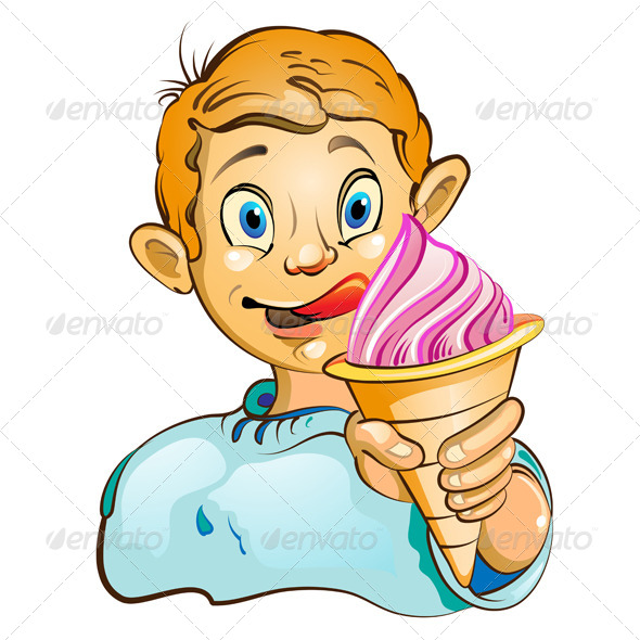 GraphicRiver Cartoon Boy with Ice Cream 5387568 GraphicRiver Cartoon Boy with Ice Cream 5387568
