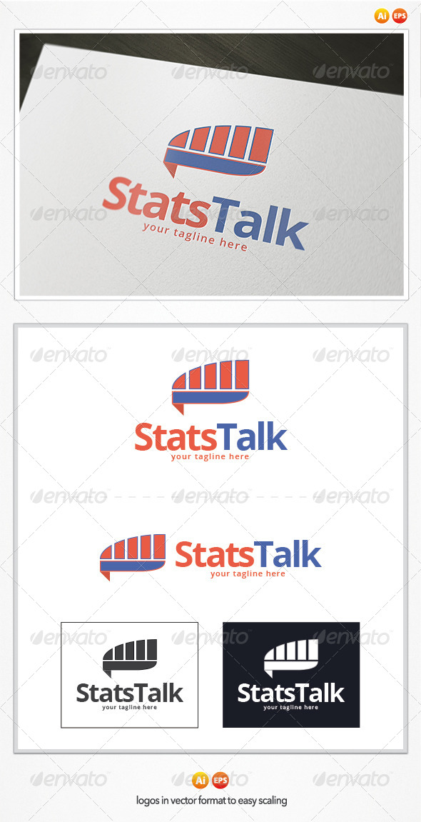 GraphicRiver Stats Talk Logo 5387649 GraphicRiver Stats Talk Logo 5387649