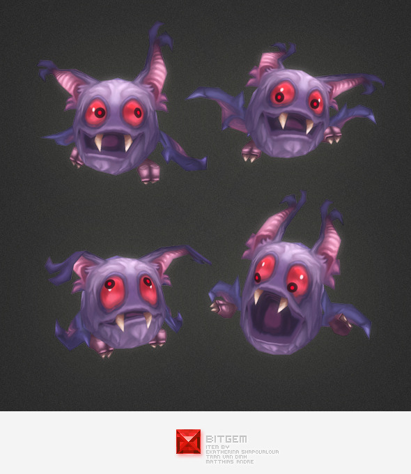 Low Poly Micro Bat Vlad - 3DOcean Item for Sale