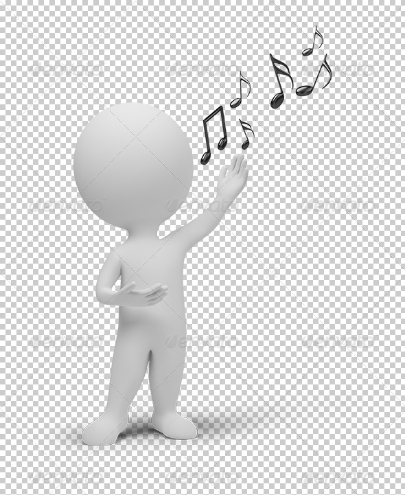 GraphicRiver 3D small people singer and notes 5388935 GraphicRiver 3D small people singer and notes 5388935