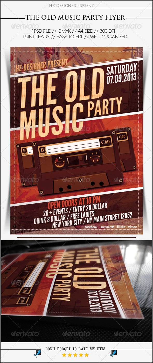The Old Music Party Flyer - Events Flyers