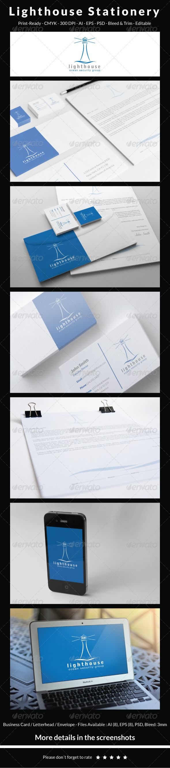 GraphicRiver Lighthouse Stationery 5351236 GraphicRiver Lighthouse Stationery 5351236