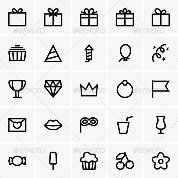 GraphicRiver Celebration Icons 5392990 GraphicRiver Celebration Icons 5392990