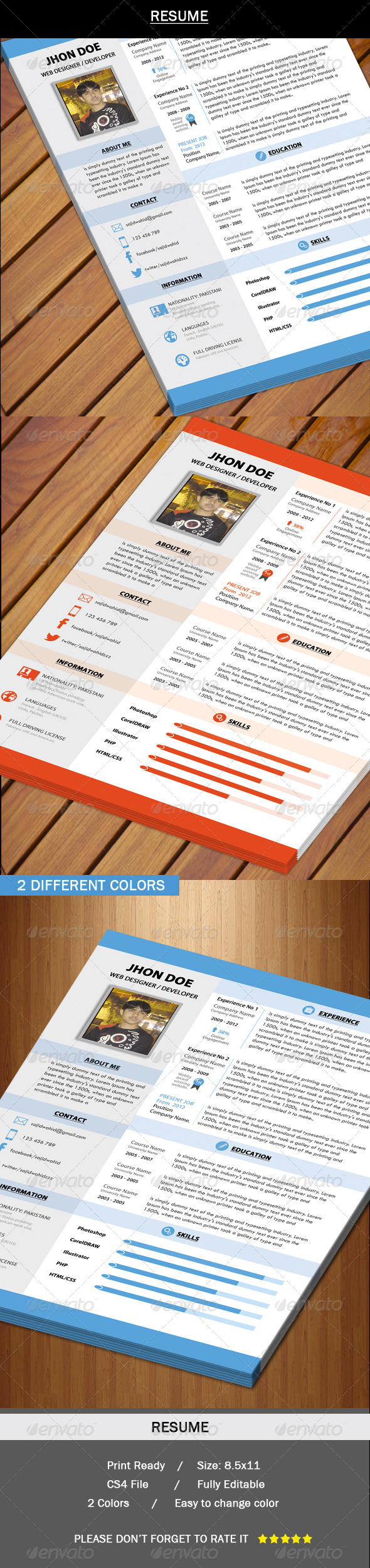GraphicRiver Resume New Swiss Style 5395064 GraphicRiver Resume New Swiss Style 5395064