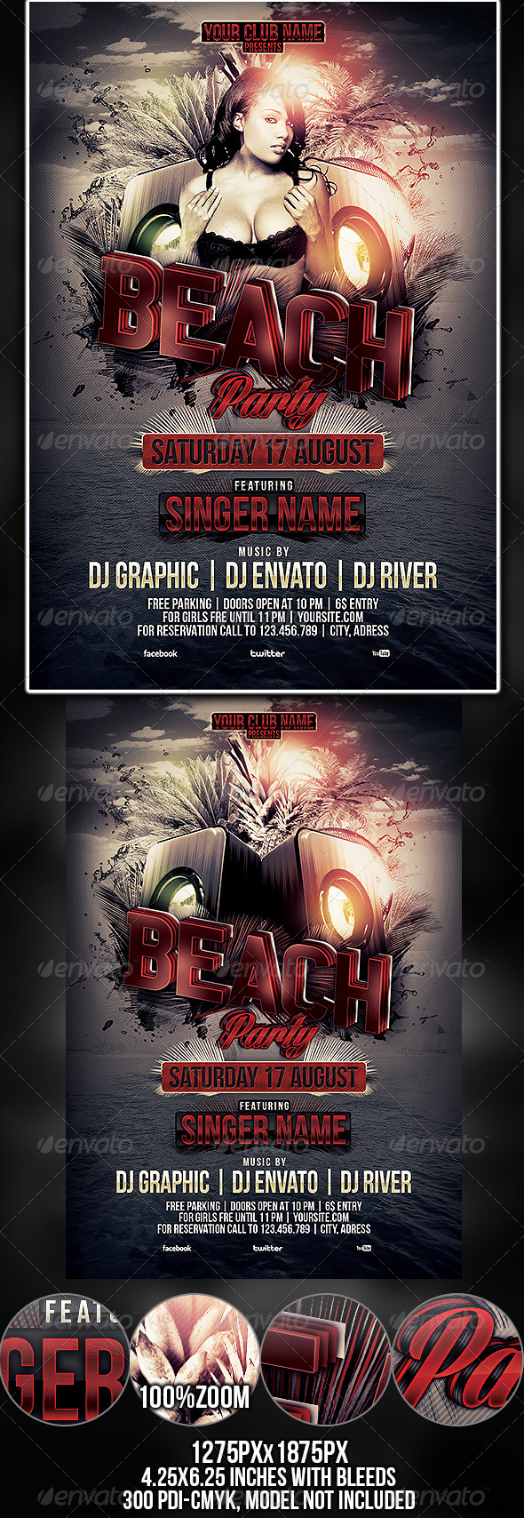 GraphicRiver Beach Party Flyer 5368855 GraphicRiver Beach Party Flyer 5368855
