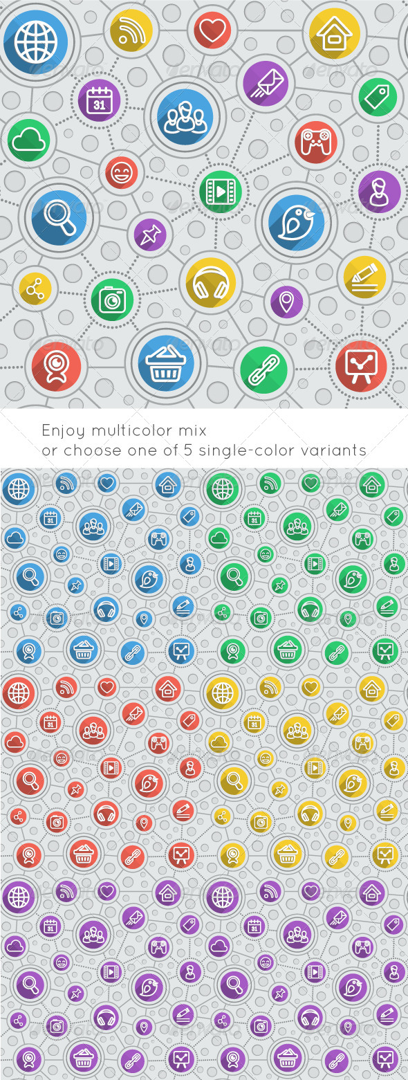 GraphicRiver Social Networking Flat Outline Pattern 5400655 GraphicRiver Social Networking Flat Outline Pattern 5400655