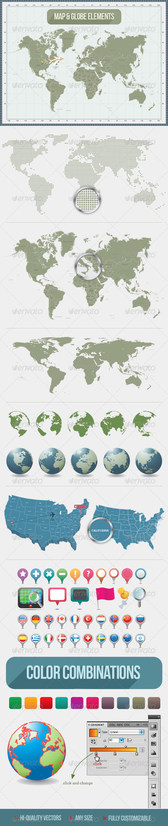 World Maps & Globes - Miscellaneous Conceptual