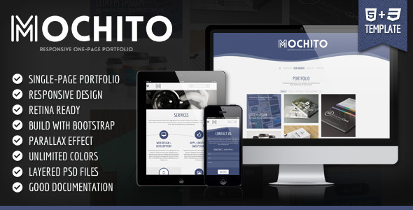 Mochito - Responsive Onepage Portfolio Template - Creative Site Templates
