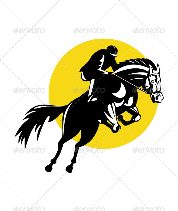 GraphicRiver Equestrian Show Jumping Retro 5406847 GraphicRiver Equestrian Show Jumping Retro 5406847