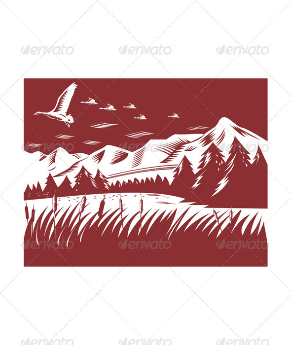 GraphicRiver Mountain Landscape 5407421 GraphicRiver Mountain Landscape 5407421