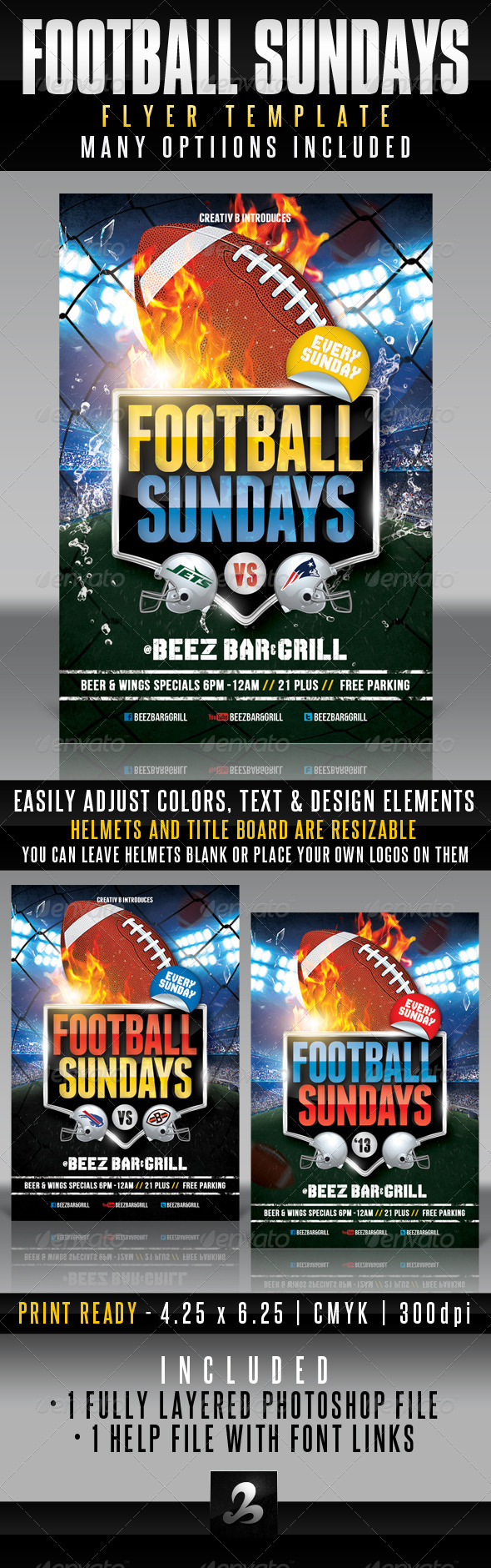 GraphicRiver Football Sundays Flyer Template 5409347 GraphicRiver Football Sundays Flyer Template 5409347