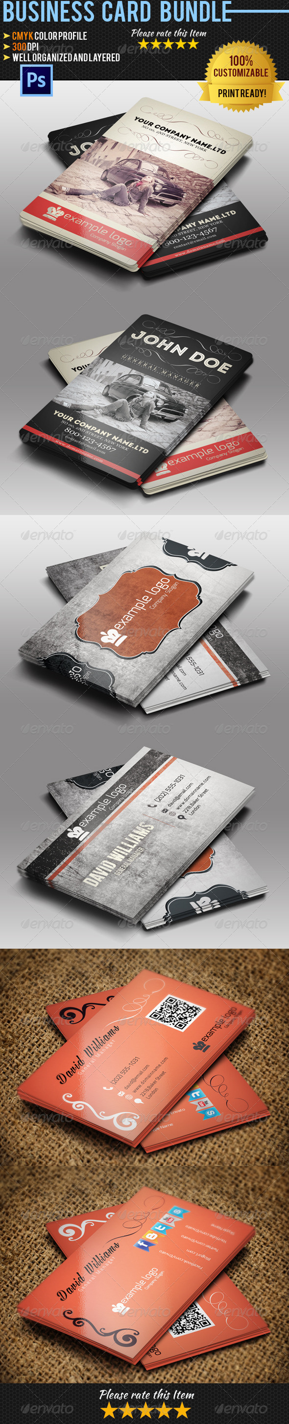 GraphicRiver Retro Vintage Business Card Bundle 5411589 GraphicRiver Retro Vintage Business Card Bundle 5411589