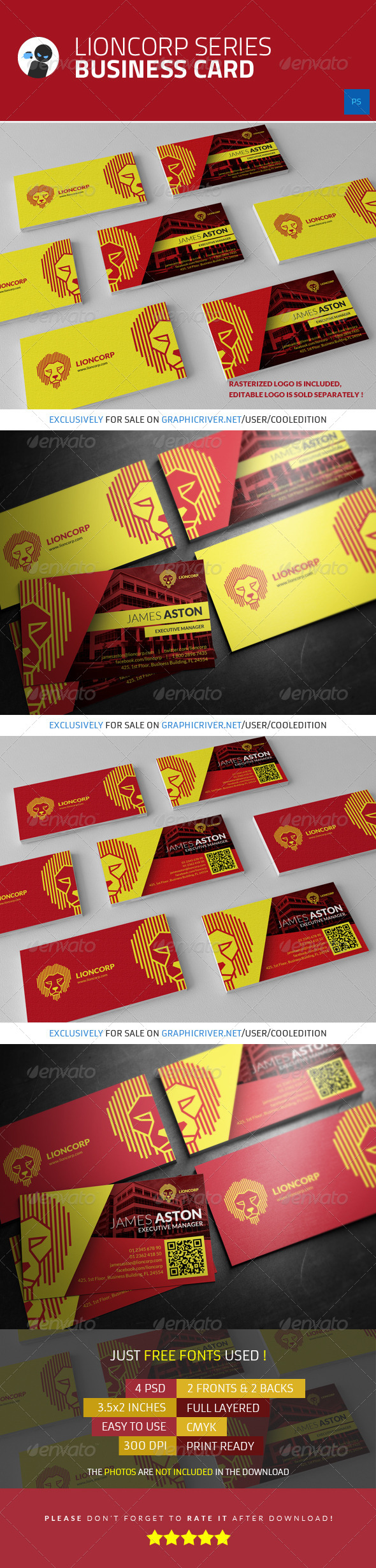 Lioncorp Series - Business Card - Corporate Business Cards