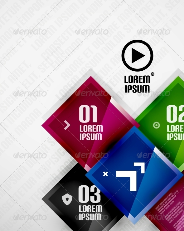 GraphicRiver Modern Glossy Square Infographics 5414162 GraphicRiver Modern Glossy Square Infographics 5414162