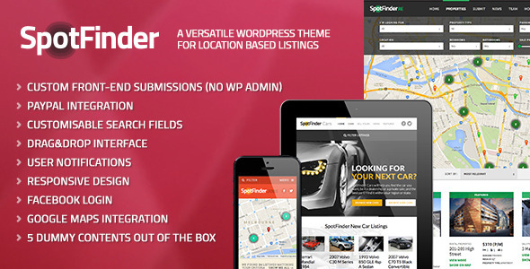 SpotFinder - A Versatile WordPress Listings Theme - Retail WordPress