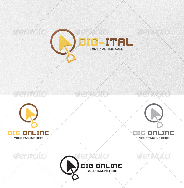 GraphicRiver Online Digging Logo Template 5415685 GraphicRiver Online Digging Logo Template 5415685